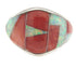 Sterling Silver Opal Inlay Red Oyster Shell Ring Size 8-3/4 YS58549